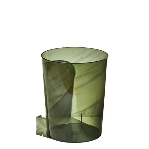Household large-capacity transparent acrylic trash can light luxury high-value trash can lidless garbage basket paper basket wholesale