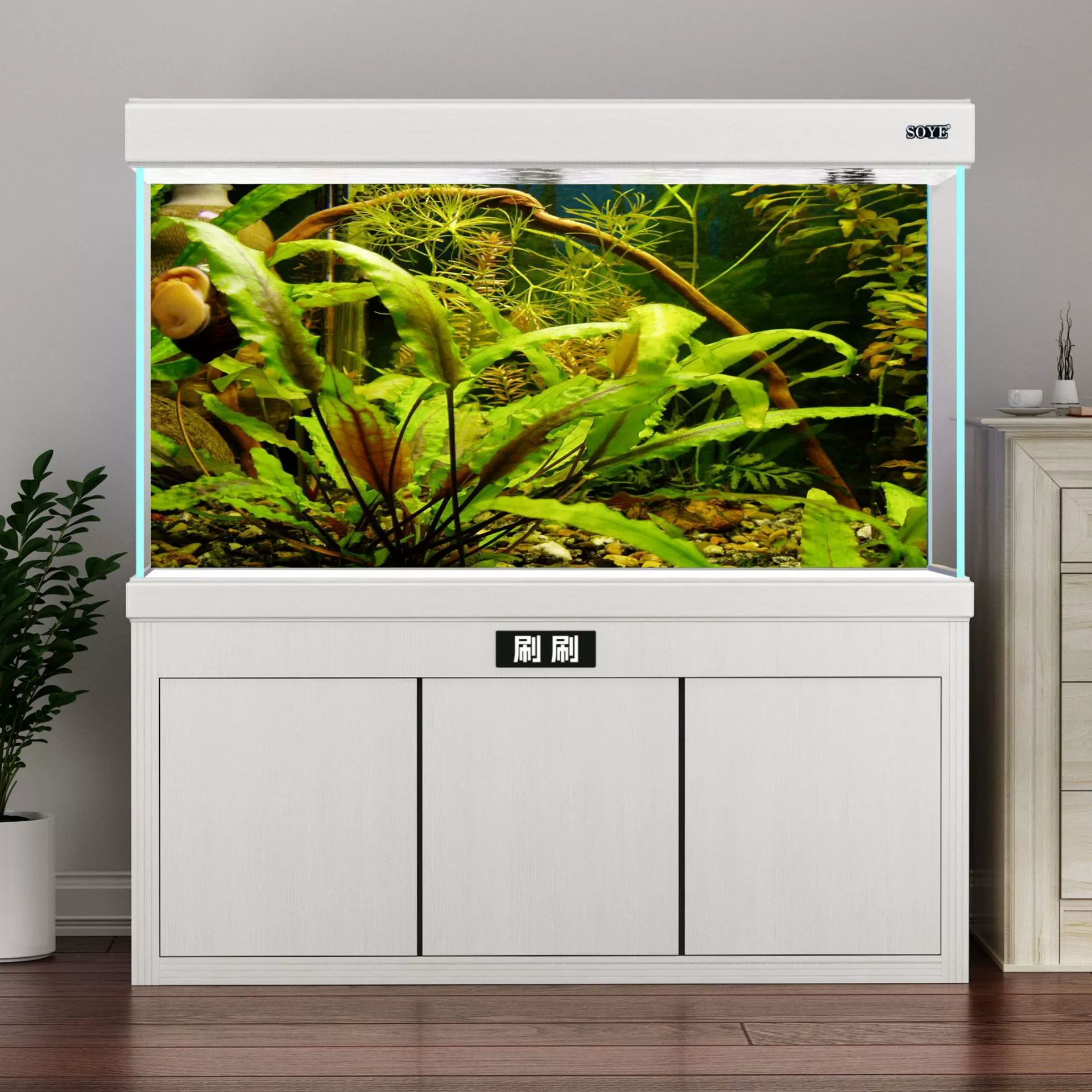 Аквариум, наклейка, трёхмерные декорации, 3D