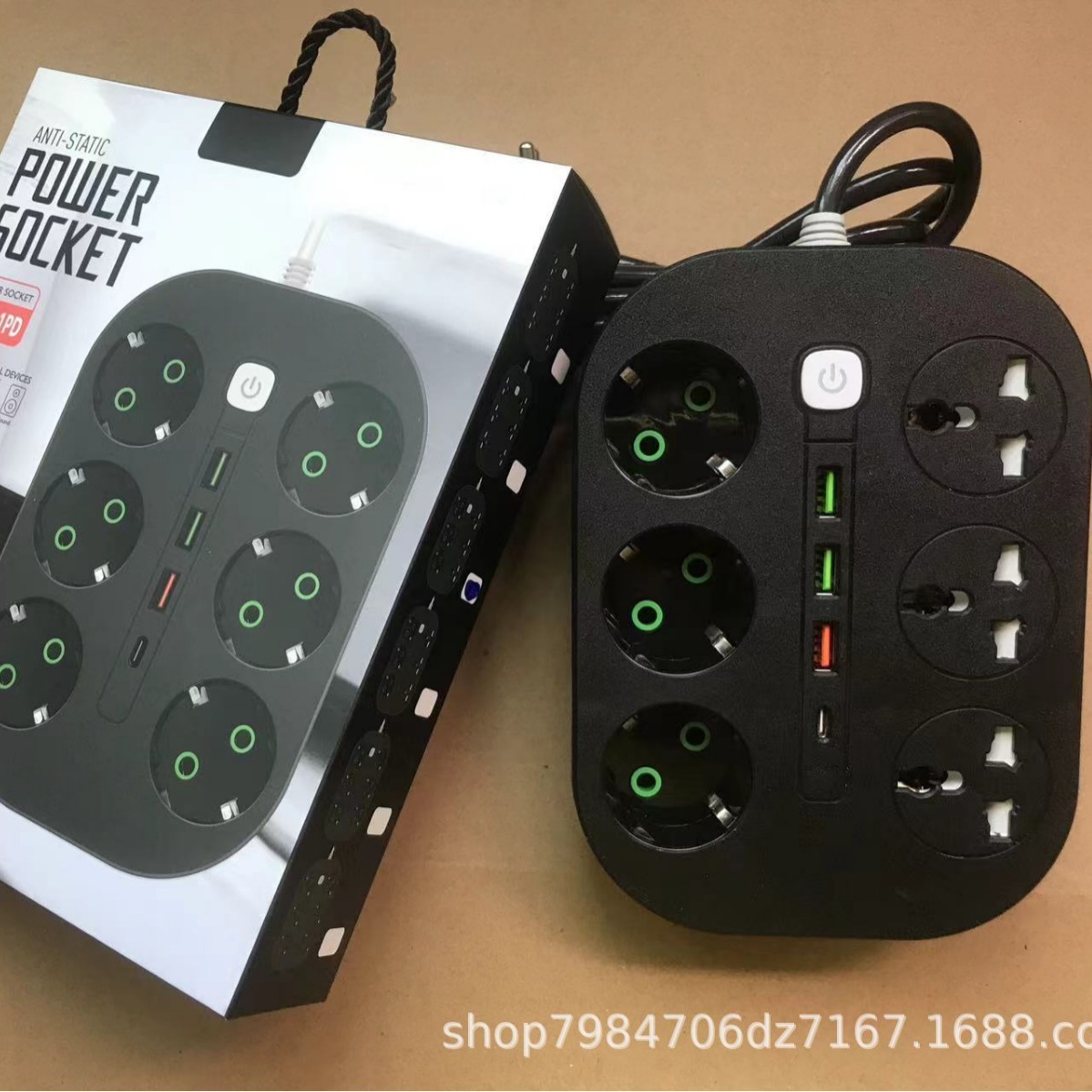 Explosiones directas de comercio exterior transfronterizo conector USB socket multifuncional estándar europeo Oriente Medio estándar británico tailandés enchufe fila