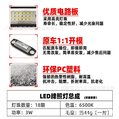 For VOLVO VOLVO LED License plate lamp