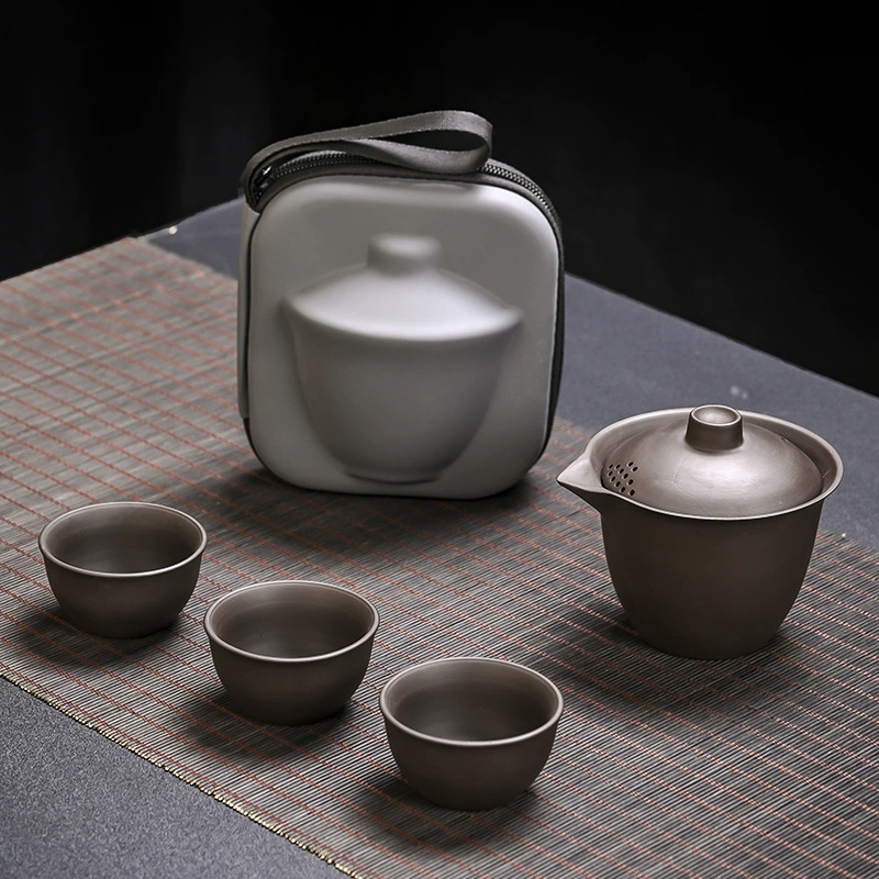 Ручной дорожный чайный набор для путешествий, дорожный керамический стеклянный крышка, подарок на день рождения