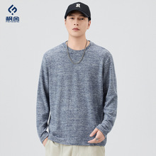 枫舍男装 /秋季长袖T恤男士日系复古圆领体恤衫休闲情侣款打底衫