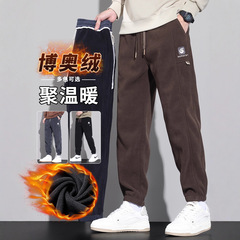 2025春秋季新款灯芯绒休闲长裤子男士潮流宽松束脚运动哈伦卫裤男