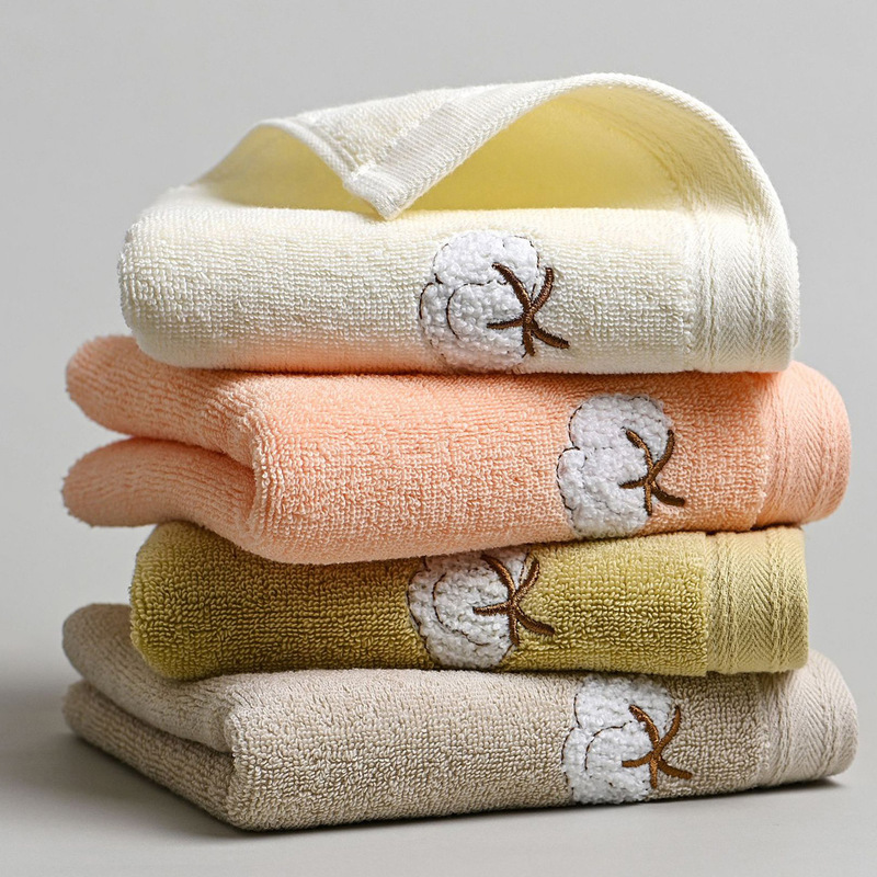 Face towel cotton absorbent cotton soft towel antibacterial thickened face towel embroidered cotton towel wholesale