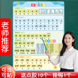 拼音挂图26个汉语字母表墙贴一年级声母韵母整体认读音节拼读全表