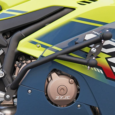 Suitable for Zhang Xue 500Rr Carbon Steel Motorcycle Modified Matte Black Spring Bar Anti-Fall Guard Accessories Bumper (Motorcycle bumper) - matte-black-spring-head-bumper