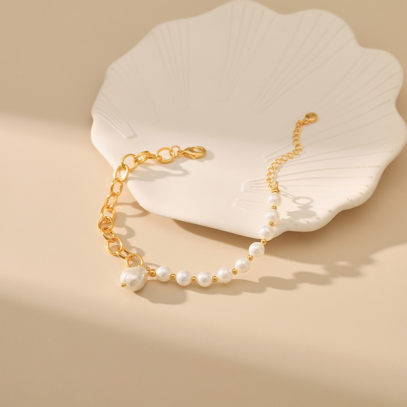 Bracelets Classification Sweet Water Droplets Imitation Pearl Copper Plating 18k Gold Plated Bracelets