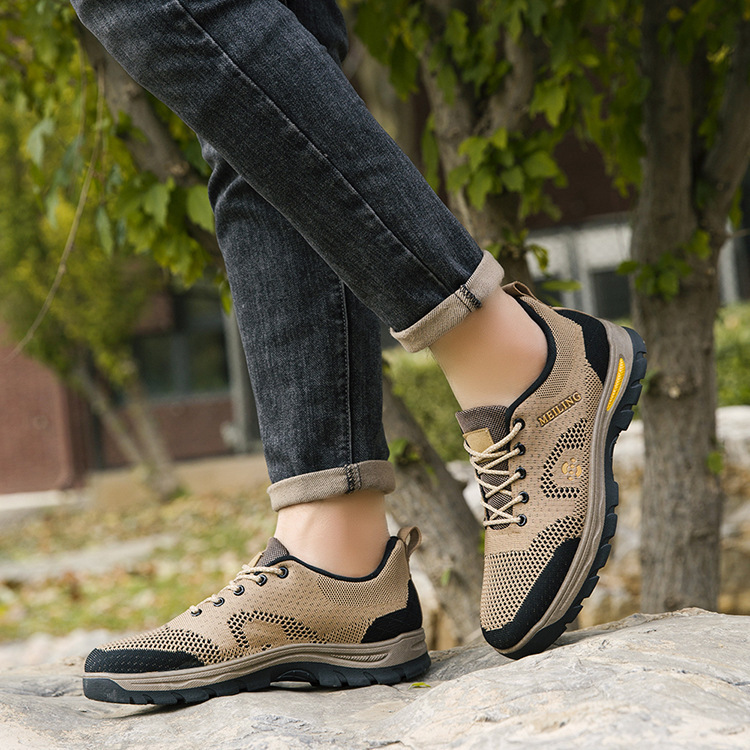 Zapatos de montaña para hombres primavera y verano nuevos zapatos de hombre ligeros de baja altura al por mayor transfronterizos de moda al aire libre con zapatos deportivos casuales