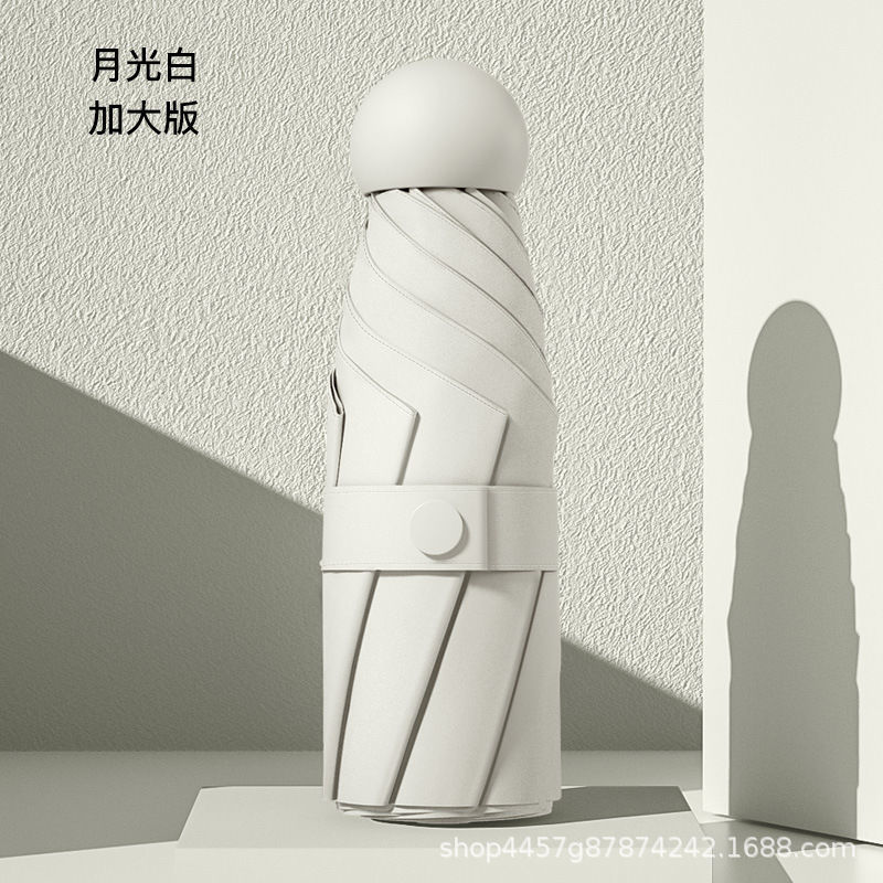 [8 골 캡슐 우산-봉황 나무 라이스] 검정 고무 선크림