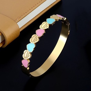 Titanium Steel Bracelet 2024 New k-style 18k Non-fading Bracelet Network Explosion Jewelry Stainless Steel Factory Wholesale