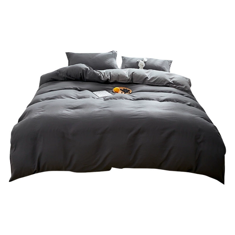 Заводская простыня пододеяльник набор из четырех предметов, однотонная шлифовка, набор из четырех предметов, шлифовальный двойной набор из четырех предметов 2,0