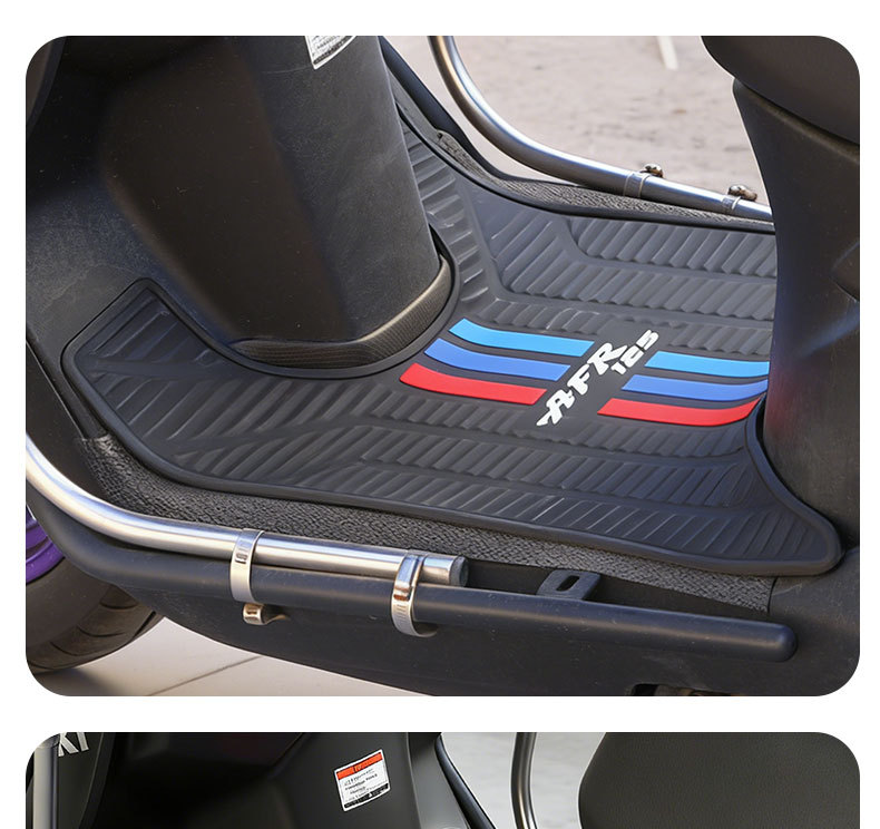 Suitable for Haojue AFR125, special vertical stripe rubber floor mats, thickened, waterproof, non-slip, modified accessories
