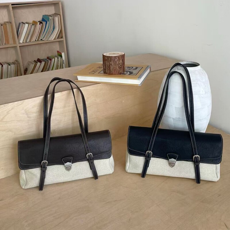 Minimalist Linen Patchwork Tote Bag for Women 2026 New Commuting Casual Handbag Large Capacity Single Shoulder Boston Bag Minimalist Linen Patchwork Tote Bag for Women 2026 New Commuting Casual Handbag Large Capacity Single Shoulder Boston Bag