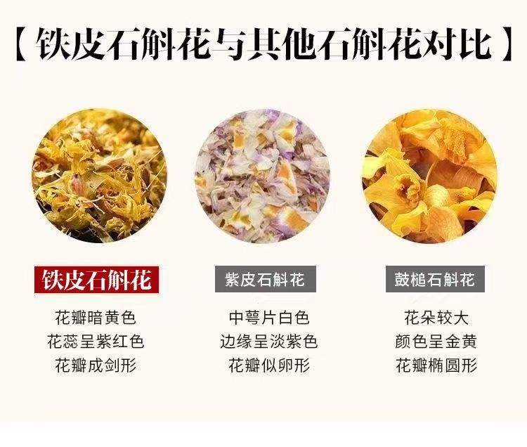 Tie Pi Shi Hu Dendrobium Flower Tea 12g Dried Huoshan Dendrobium Blossoms for Daily Herbal Infusions in use