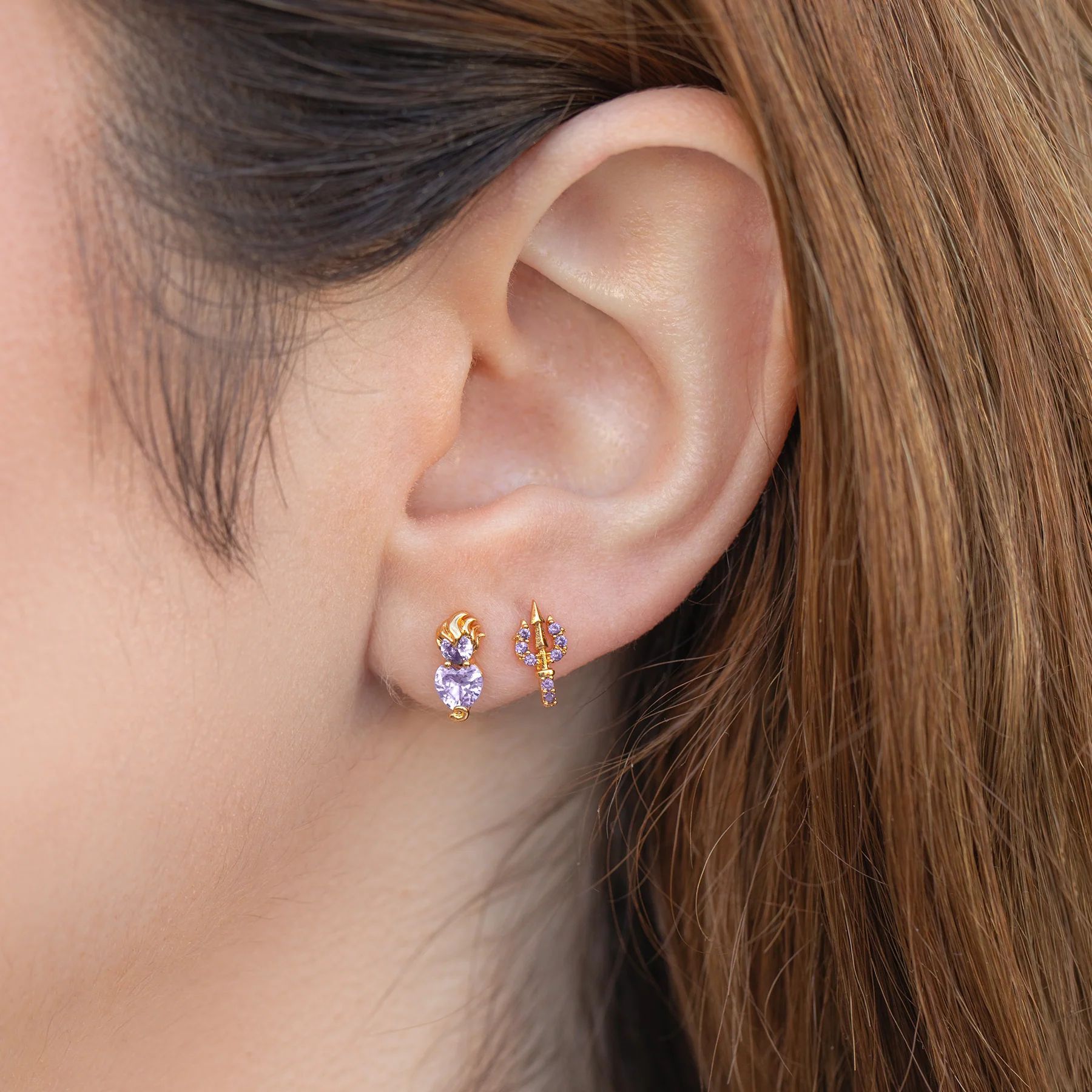 9g Weight Copper Ear Needle Material Ear Studs Classification 1 Pair Quantity Party, Street Occasion Copper Material Cartoon Pattern Women's Gender Cute, Classic Style Style 1 Pair Cute Classic Style Cartoon Copper Copper Earrings 7