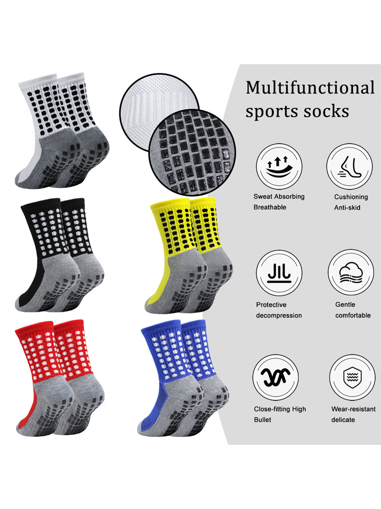 Atmungsaktive, rutschfeste Fußballsocken für Teenager und Kinder – Dicke, gepolsterte Sohle mit Grip – Perfekt für Fußball, Yoga und andere Sportarten (Größe 33–39)_voghion.com