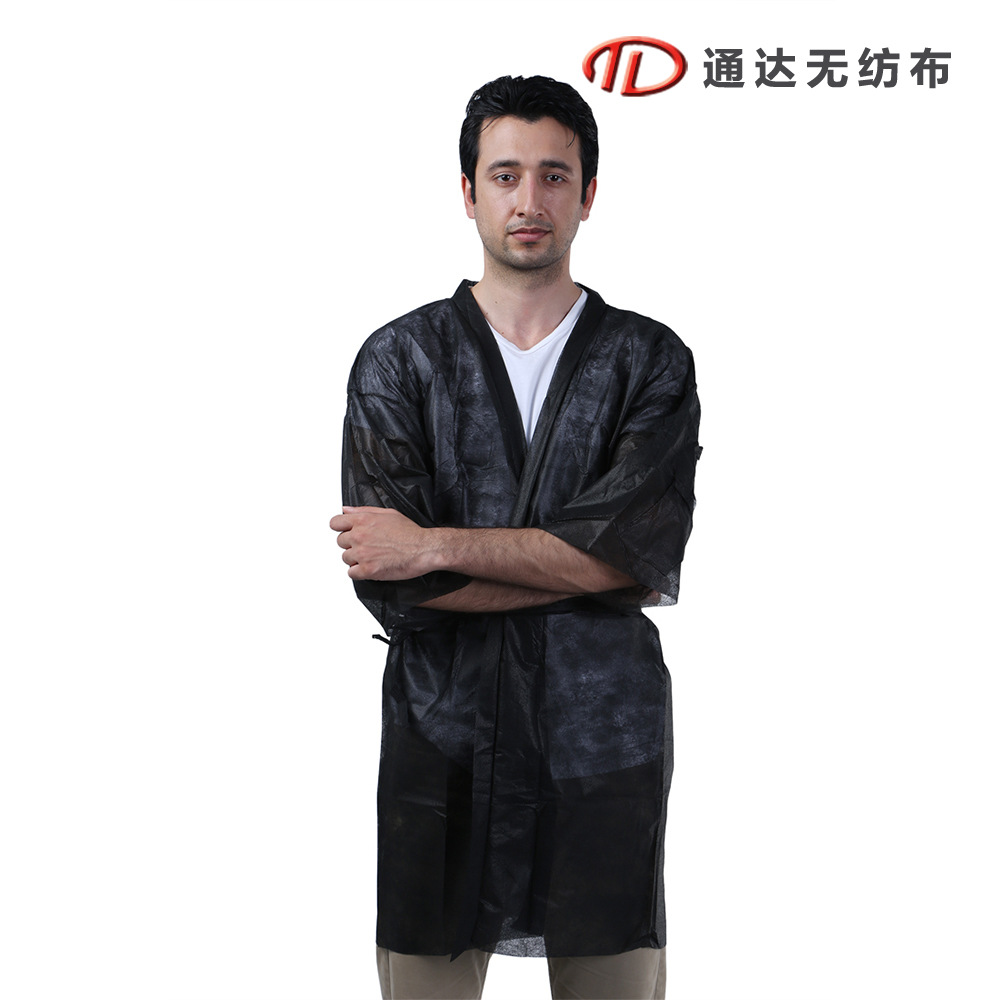 一次性白大褂工作服无纺布实验服加厚隔离服