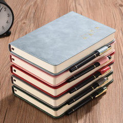 筆記本子a5商務通用記事本辦公用品文具加厚工作會議本可印logo