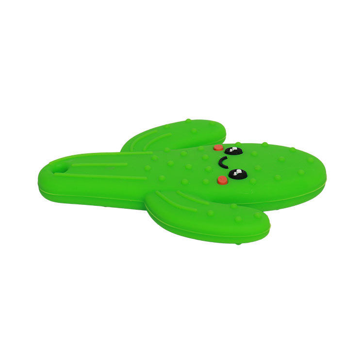 Baby and Toddler Food-Grade Silicone Cactus Baby Teether, Disinfectable Chewable Gum for Infants, Baby Toothbrushing Stick Wholesale