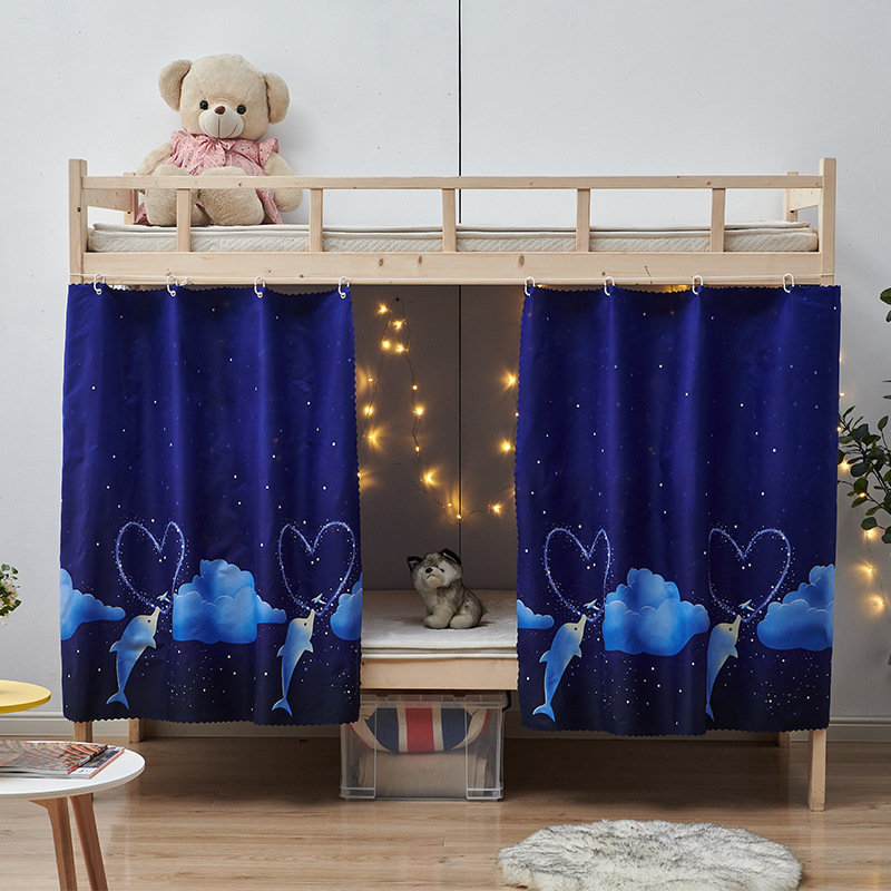 Cortina de cama gruesa de sombreado fuerte dormitorio dormitorio superior de estudiantes universitarios cortina de cama superior e inferior cortina cortina cortina de mesa inferior tela de protección