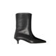 Korean Style French Style Pointed Pussy Boots Women's 2024 Autumn and Winter New Low Heel Thin Heel Vintage Wide Mouth Boots