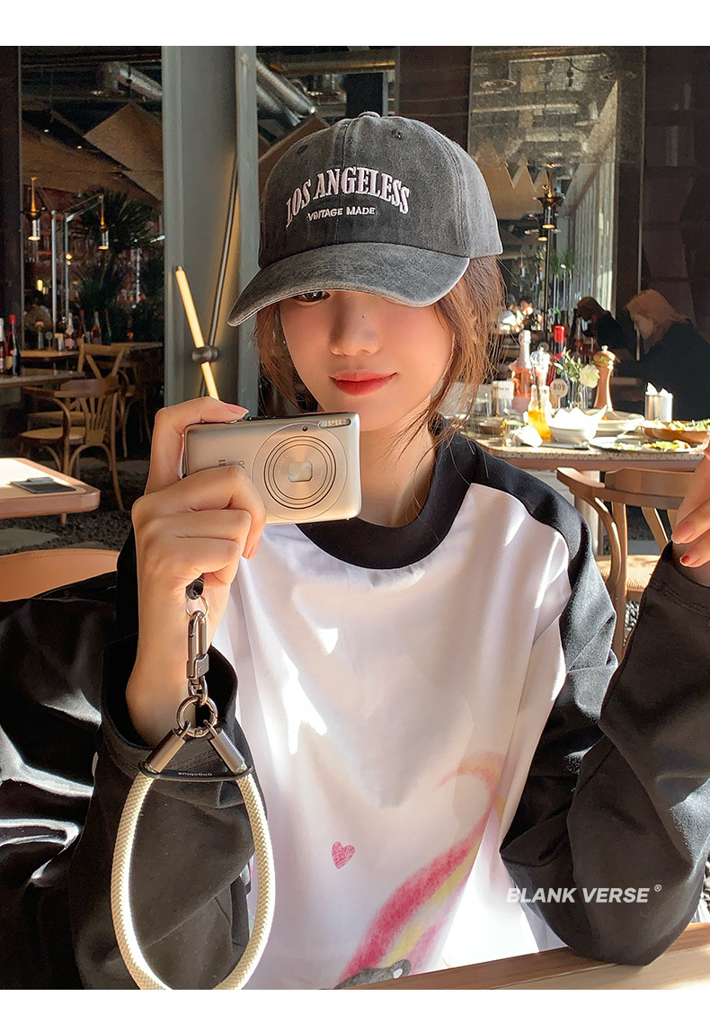 Nuovo cappello da baseball Viso alla moda Piccolo cappello da baseball di marca alla moda Cappello in lingua d'anatra retrò Cappello da baseball con lettera versatile lavabile per bambini_voghion.com