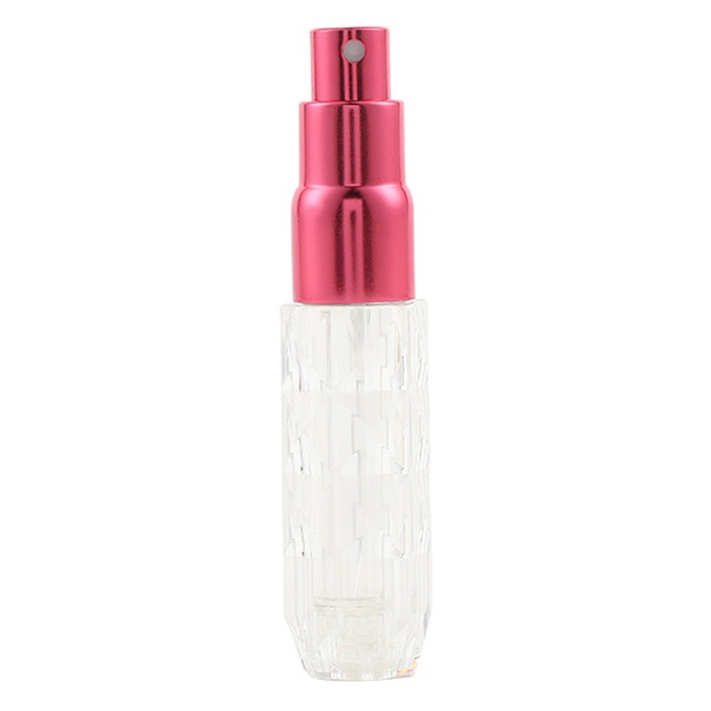 En stock cristal diamante polígono 5ml relleno inferior perfume sub-botella portátil auto-bomba presionando botella de perfume botella de spray