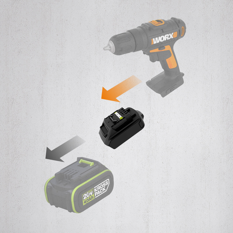 Adaptador de batería de litio WIX 20V WA4600 Adaptador de adaptador de placa de pie grande verde