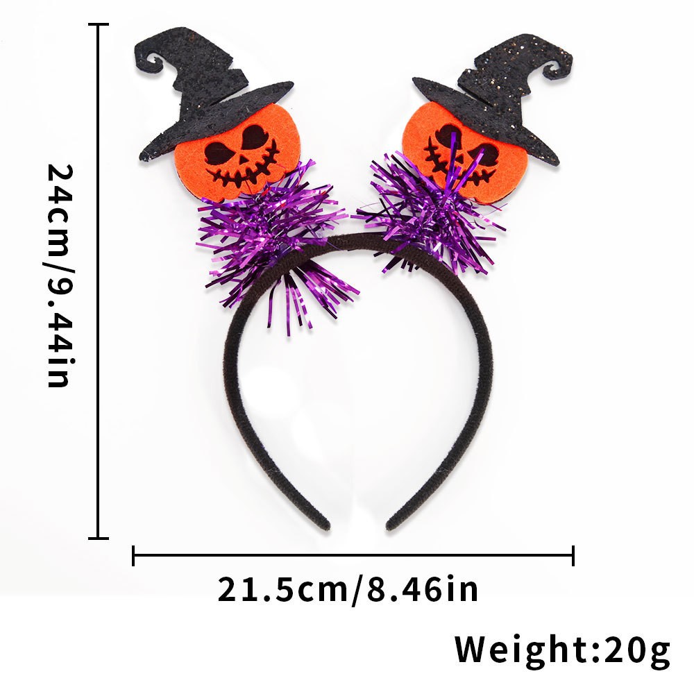 Diadema de Halloween oreja de gato fiesta de calabaza diadema festival de fantasmas decoración de fiesta de disfraces flor de rosa fantasma hebilla de cabeza accesorios para el cabello