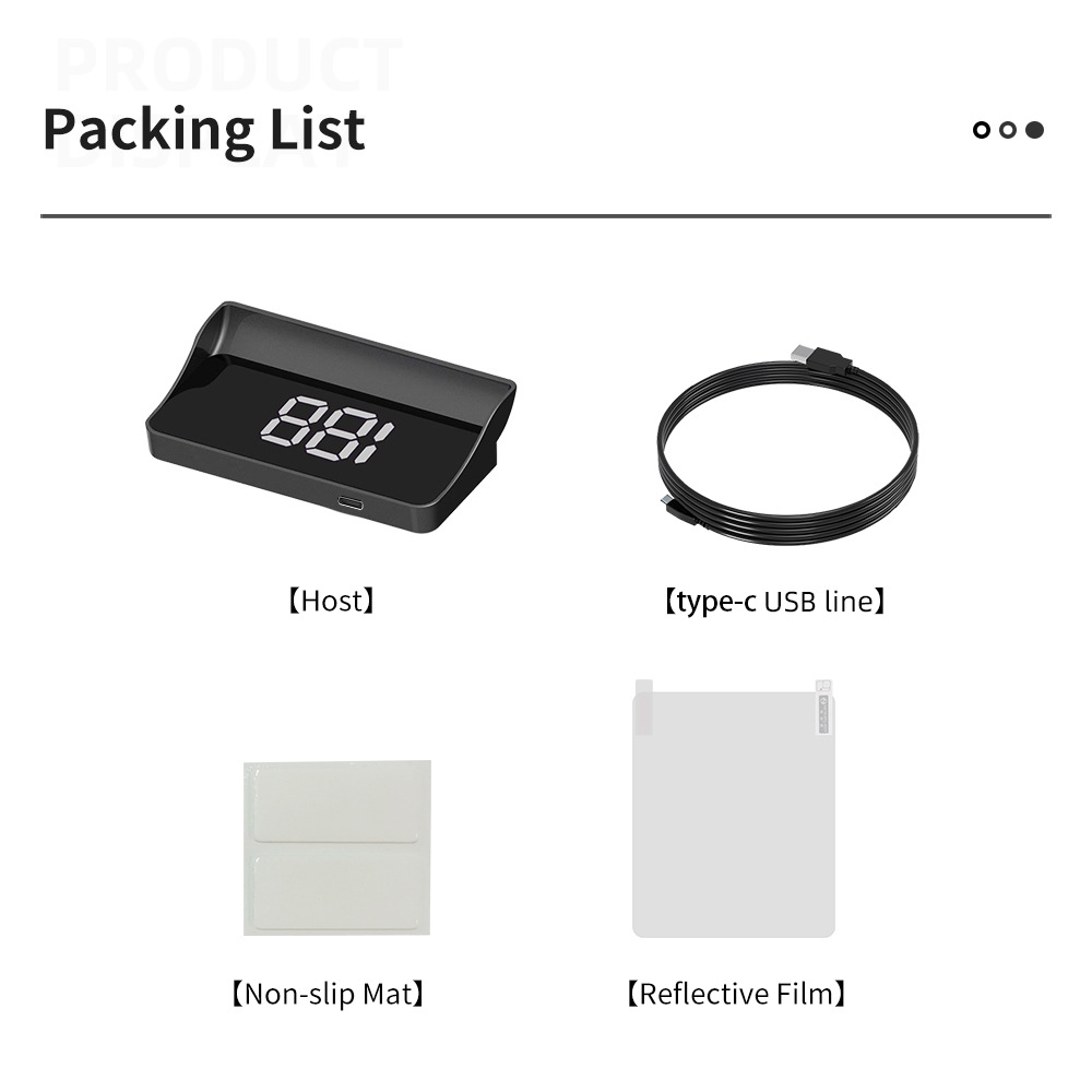 Car HUD Head-Up Display GPS Beidou High-Definition Speedometer Car Modification Portable Multi-Function Display