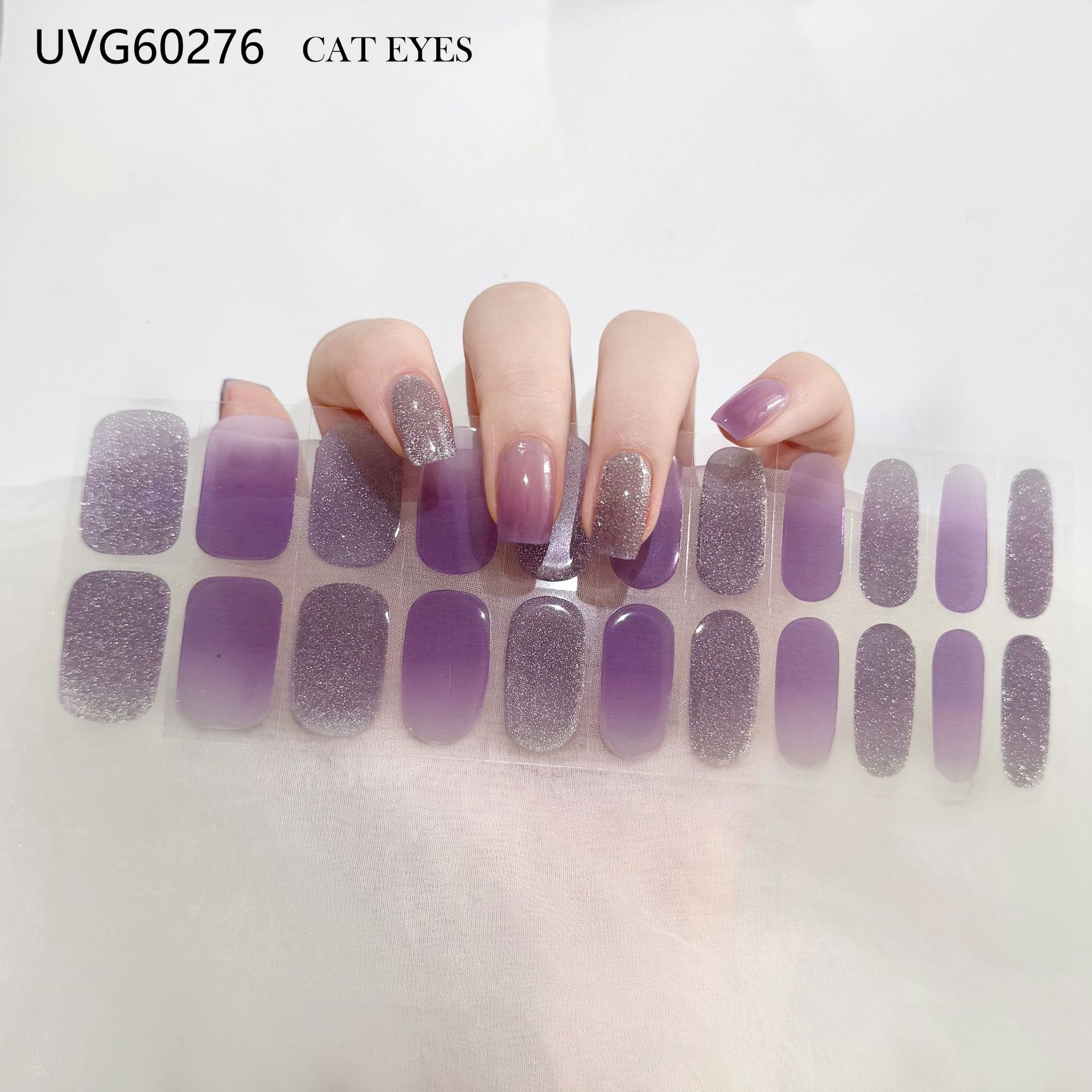 Pegatinas de uñas de gel UV estilo Ins, semicuradas, con estampado en caliente, parches de uñas para fototerapia, película de aceite, materiales de arte de uñas estilo Ins.