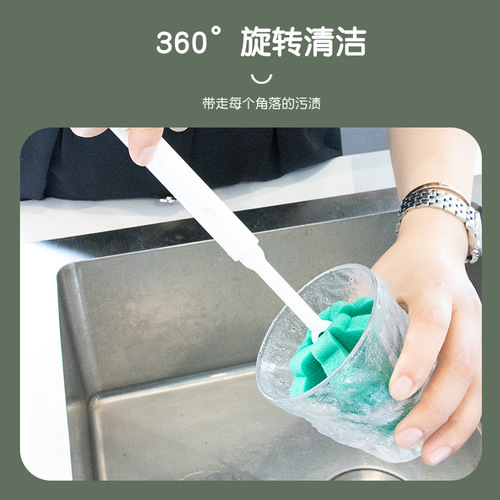 Factory direct sales Christmas tree long-handled telescopic cup brush maternal and infant bottle brush pine thermos cup cleaning brush gift