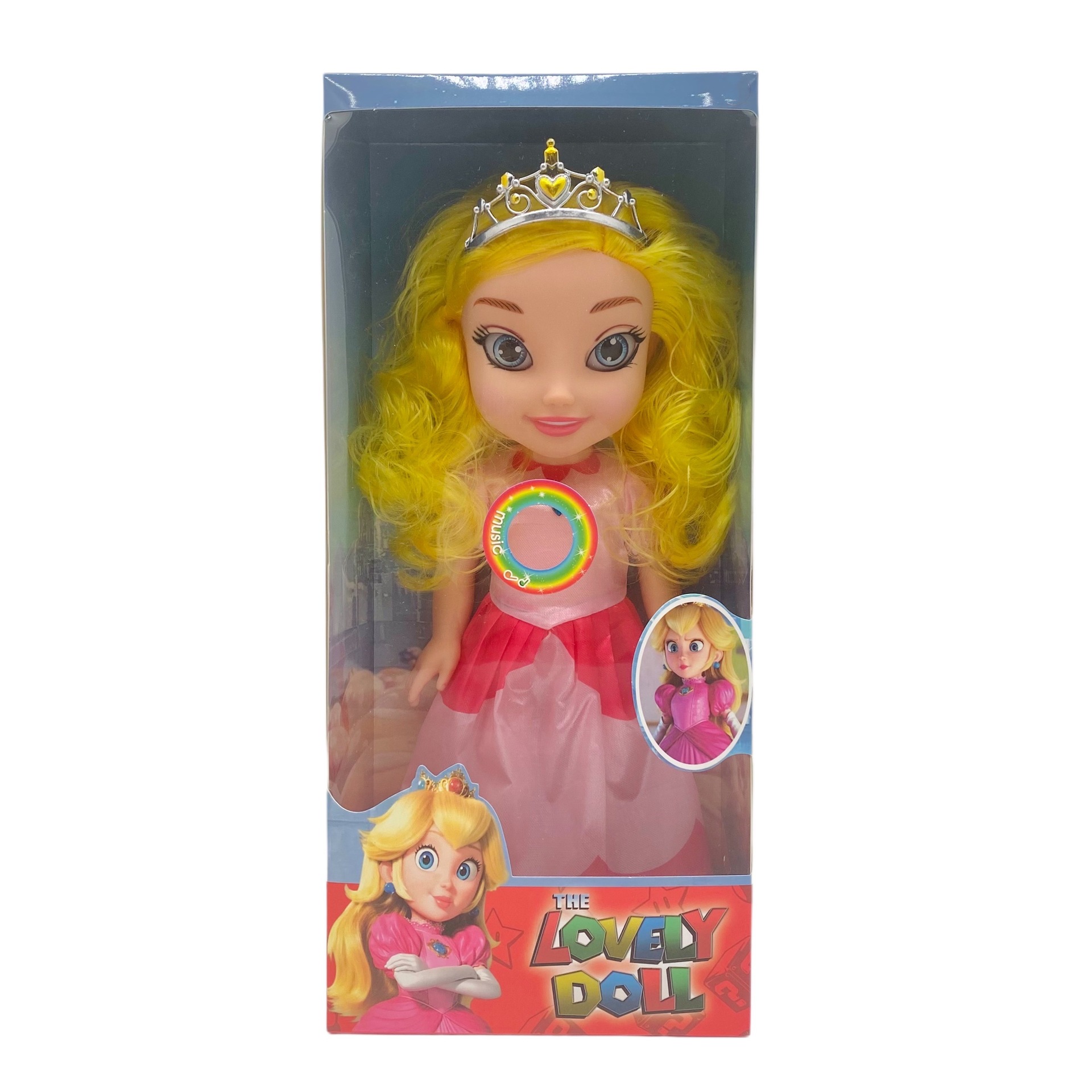 Nuevo Mario biqi princesa biji princesa peachprincess muñeca vinilo juguete música muñeca