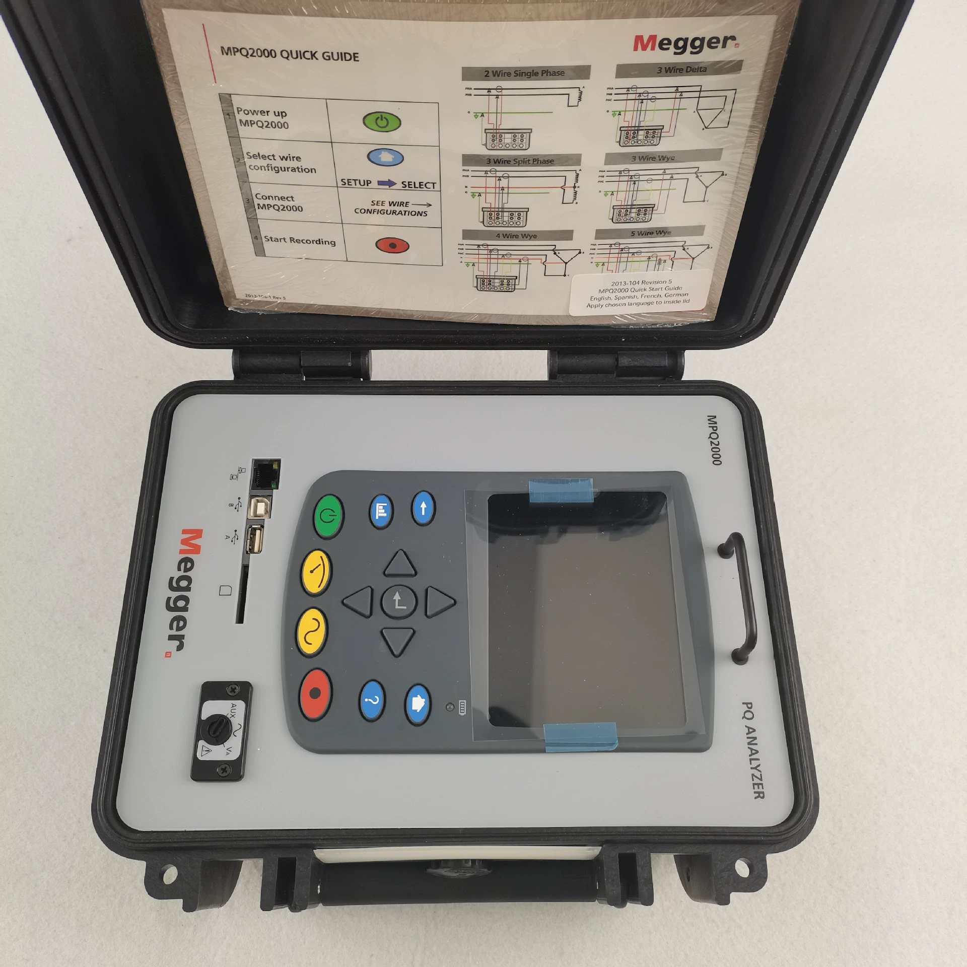 Megger MPQ2000 Портативный анализатор качества электроэнергии США MPQ2000