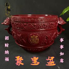 朱砂摆件聚宝盆紫金砂居家饰品客厅招财工艺品工厂家批发