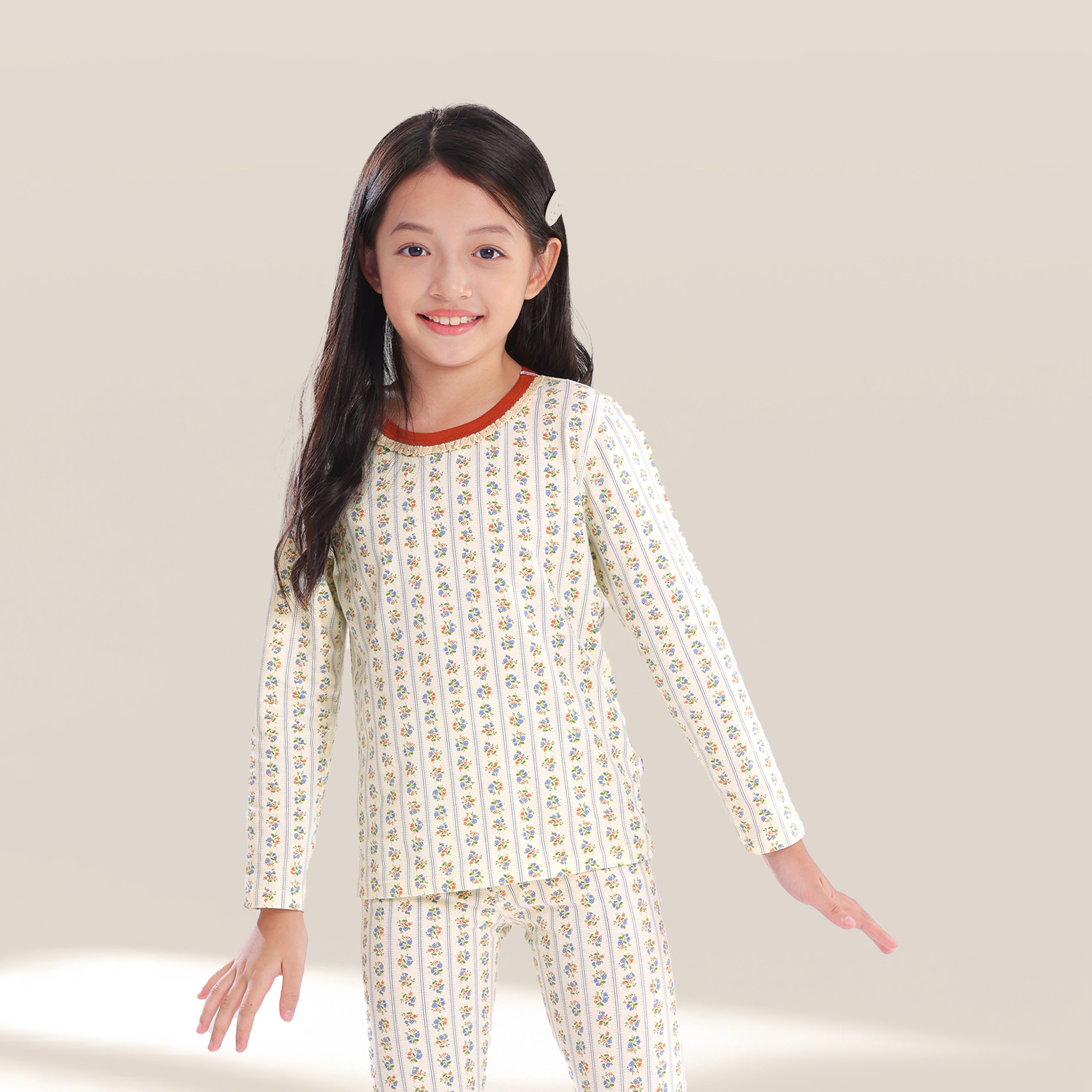 25 otoño y invierno nuevos niños chaqueta de otoño pantalones set Laica delgada ropa interior para niños niñas sin hueso ropa interior set