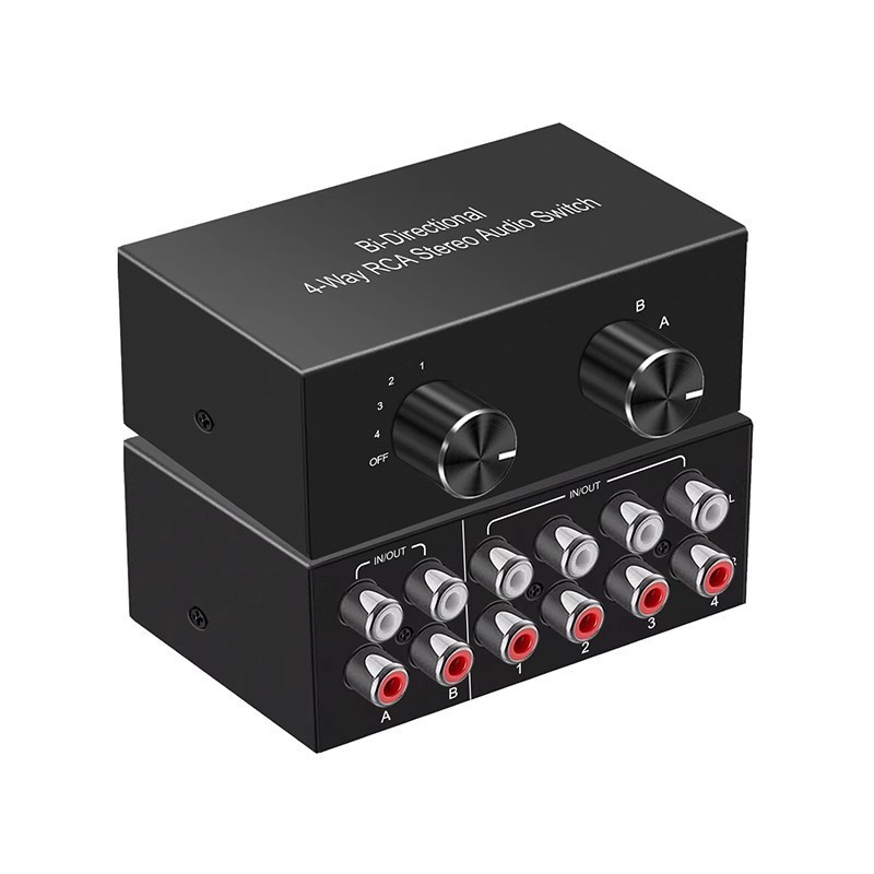 R/l Switcher For Left And Right Channel Audio, 4 Input 2 Output/2...