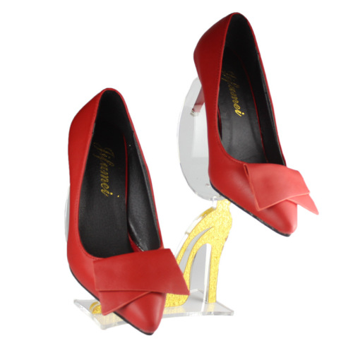 High-heeled shoe display rack acrylic women's shoe store rack display rack high-low rack shoes display rack shoe holder plastic