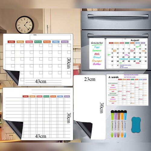 Shenzhen Manufacturer Magnetic Drawing Board Erasable Magnetic Writing Board Weekly Planner Refrigerator Magnet