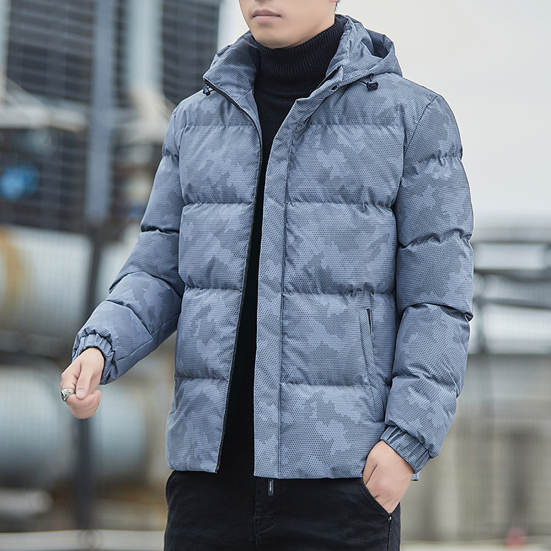Camouflage demi-season down jacket