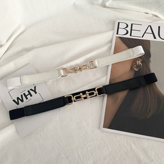 細腰帶女時尚簡約百搭裝飾連衣裙子收腰鬆緊彈力配西裝小腰封外搭