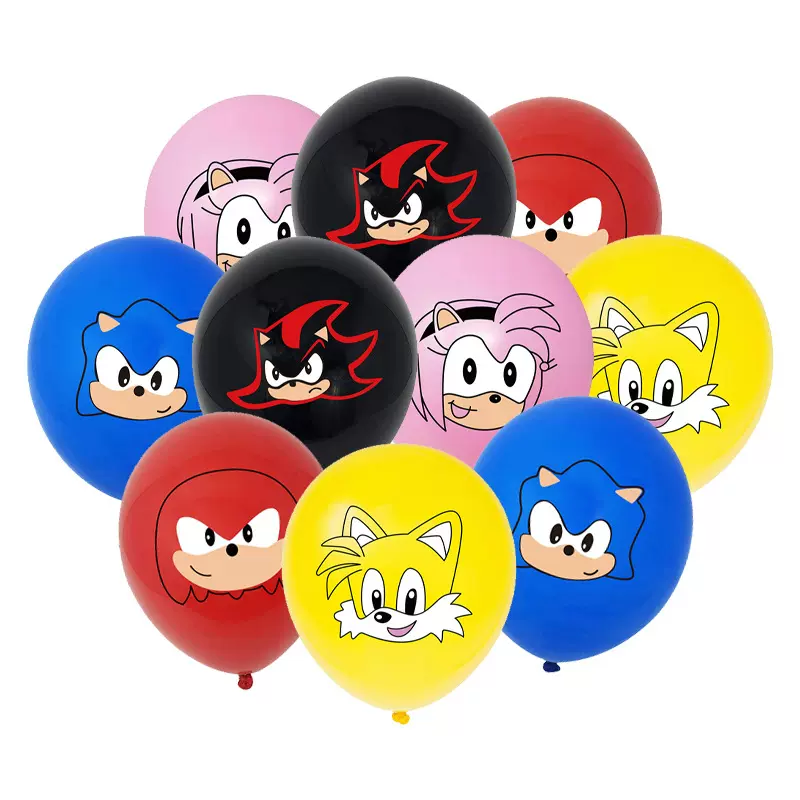 12寸刺猬索尼克乳胶气球Sonic宝宝生日派对装饰用索尼克主题气球