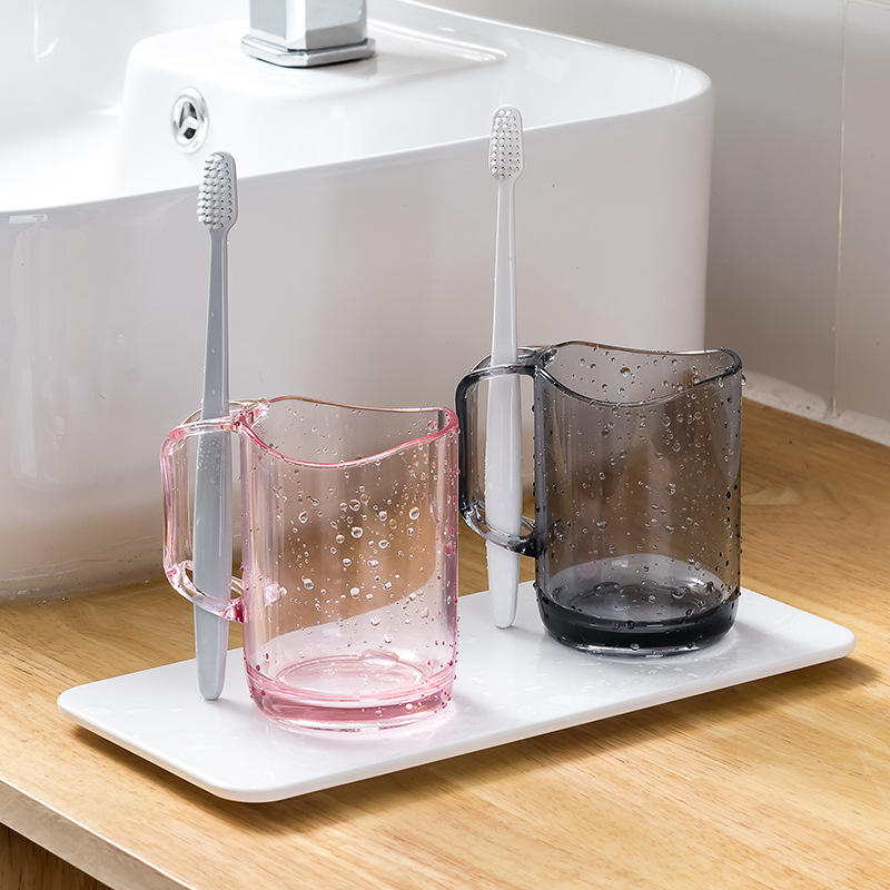 Creative Mouthwash Cup Japanese Style Transparent Plastic Tumbler_voghion.com