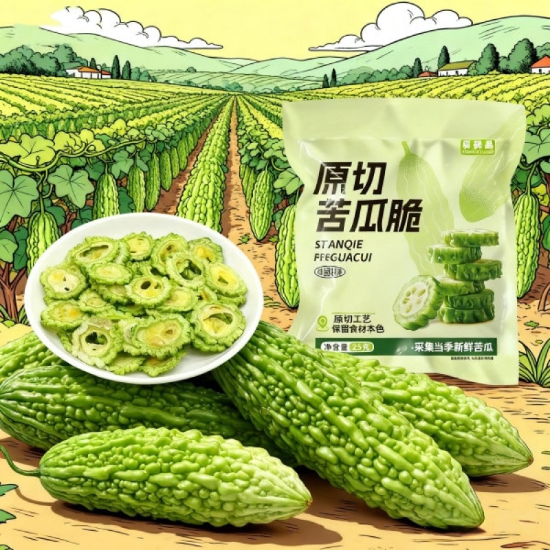 [Freshly Shipped] Bitter Melon Crispy Fruit and Vegetable Snacks, Crispy Snacks, Refreshing Appetizer Snacks