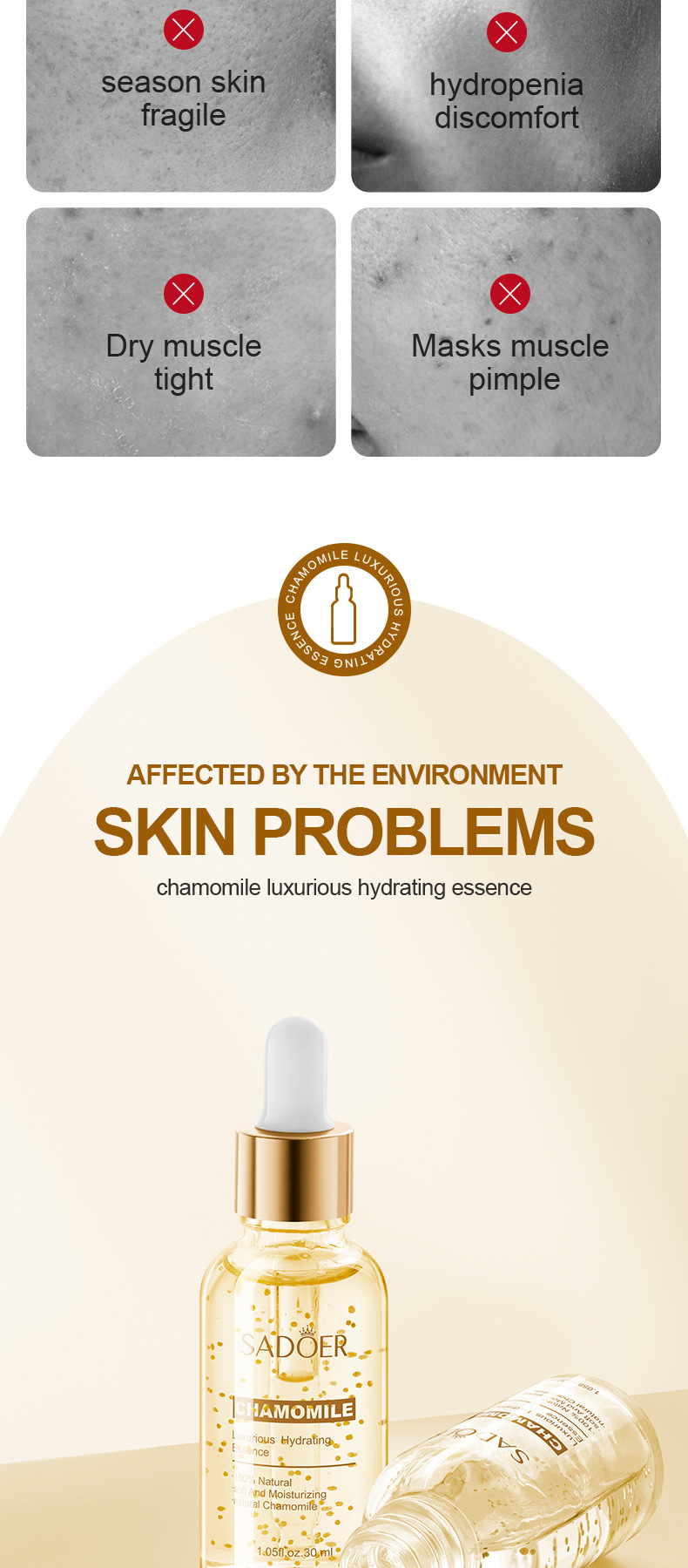  Original All Solution SADOER Aloe essence Shrinking Pore Moisturizing Skin Care Product_voghion.com