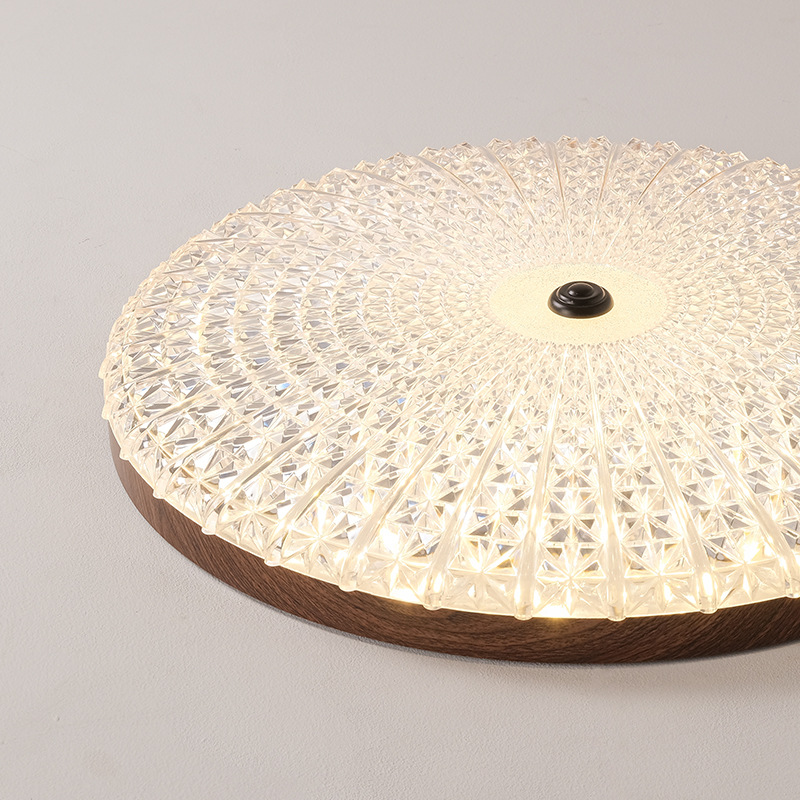 Lámpara de dormitorio de lujo ligero francés, cálida y romántica, habitación, lámpara de dormitorio principal, lámpara de techo de color nogal de troncos