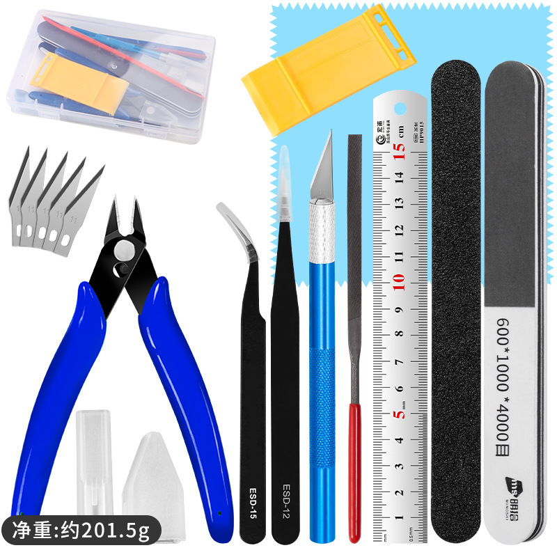 Cross-border special for Gundam model tools suit assembly element group cutting pliers pen knife tweezers military model water mouth pliers grinding strip