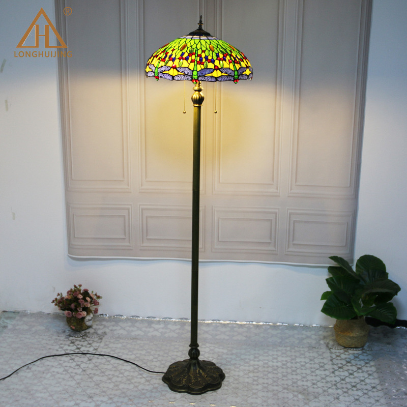 Living Room Lamp Study Coffee Table Floor Lamp Tiffany 18inch Dragonfly Floor Lamp Southeast Asian Lamps Retro Style Lamps