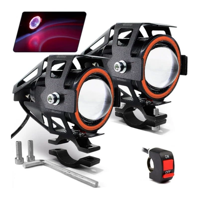 Motorcycle headlights, headlights – of Electric Vehicle Headlights, Motorcycle - u7-red-light-ring-for-assembly-switch