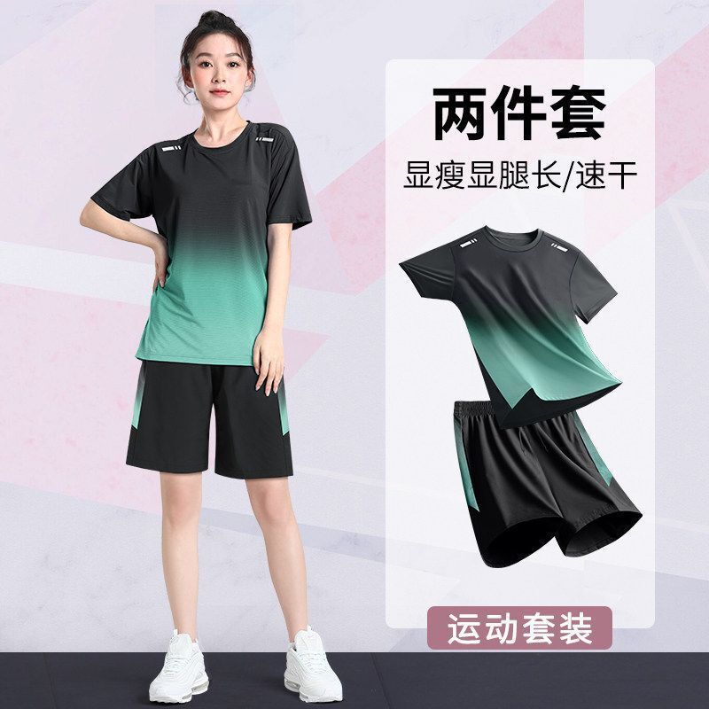 2026 New Running Sports Suit Quick-Drying Short-Sleeved Summer Plus-Size Shorts Fitness Clothing 2026 New Running Sports Suit Quick-Drying Short-Sleeved Summer Plus-Size Shorts Fitness Clothing